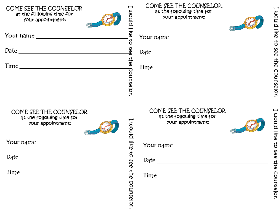 appointment with counselor reminder